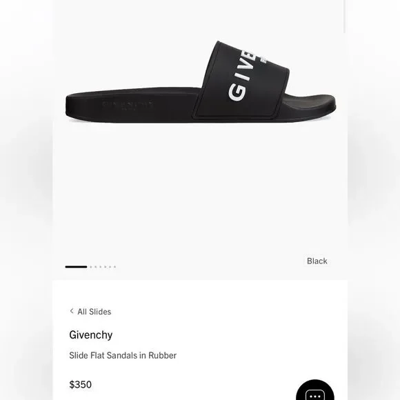Givenchy Black Slide Sandals for Women Size 39 - Picture 7 of 8